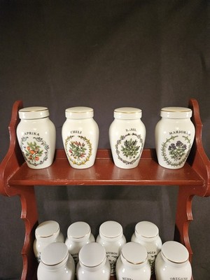 FRANKLIN MINT Gloria Vanderbilt Concepts Spice Jar Set 18 Jars