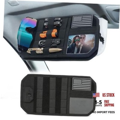 Upgraded Molle Car Sun Visor Organizer, Semi-Rigid MOLLE Panel No Sagging with