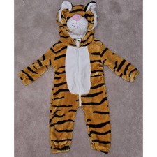 Baby Tiger Halloween Costume Size 70 Approx 6-12 Months Hooded Jumpsuit IDGIRL