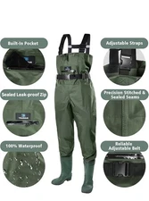 Fishing Waders Chest Waders with Boots for Men and Women Size M11/W9