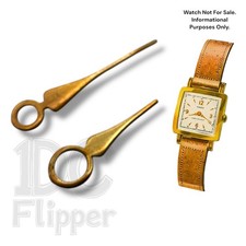 Timex Watch Hands 1950s #20 Fits DGL Monroe Square Model Yellow US Time NOS Read