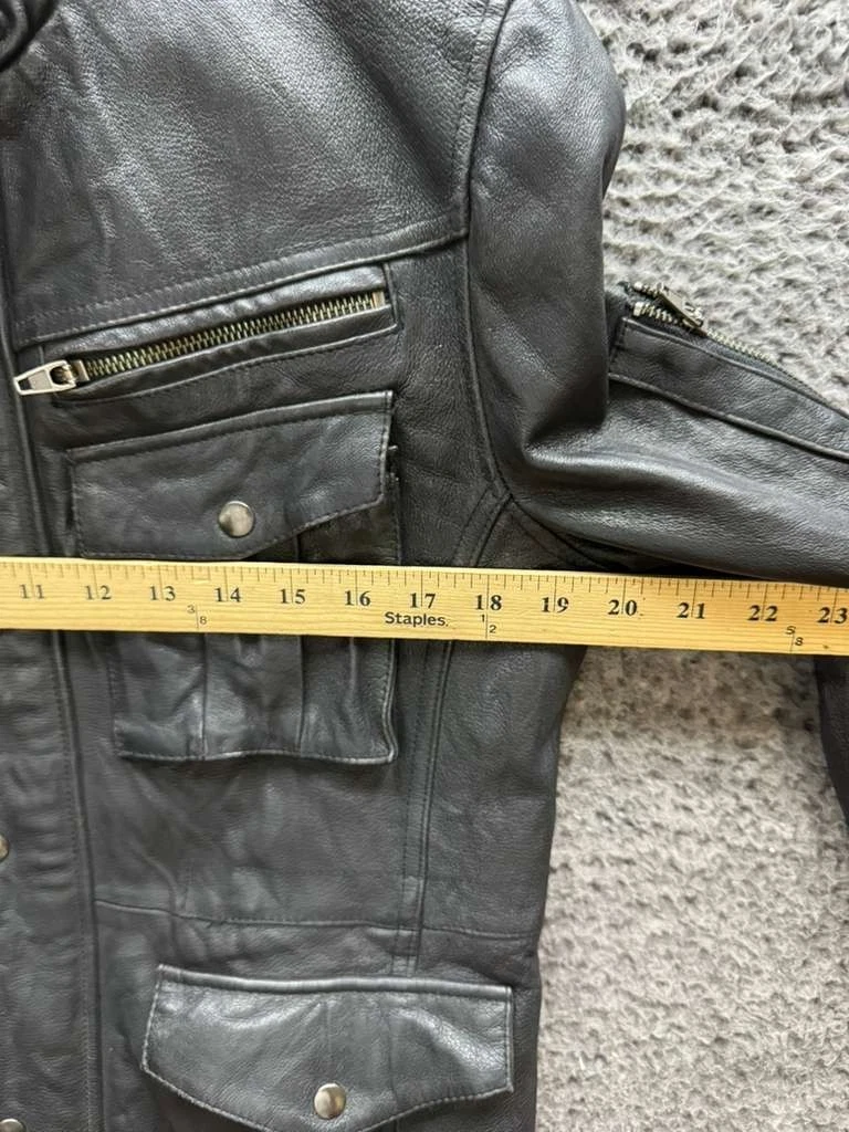Jackrose Full-Zip Leather Hooded M-65 Military Jacket Black Mens Size 5 image 12