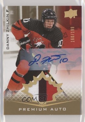 2021 Upper Deck Team Canada Juniors 160/199 Tier 1 Danny Zhilkin Patch Auto 0tu9