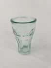 Vintage COCA-COLA Miniature Drinking Shot Glass Green Tint 3" Tall, 2.5 oz Thick
