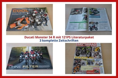 Ducati Monster S4 R mit 121PS Literaturpaket - 3 komplette Zeitschriften