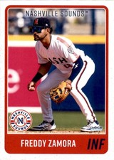 2025 Nashville Sounds Choice 14 Freddy Zamora Nicaragua University of Miami Card