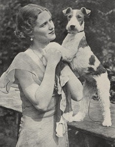 Wire Fox Terrier "Cocktail" - 1934 Antique Dog Art "Photo" Print - CUSTOM MATTED