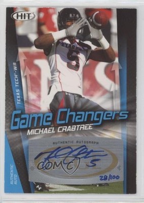 2009 SAGE Hit Game Changers 28/100 Michael Crabtree #GCA-1 Rookie Auto RC 1dn