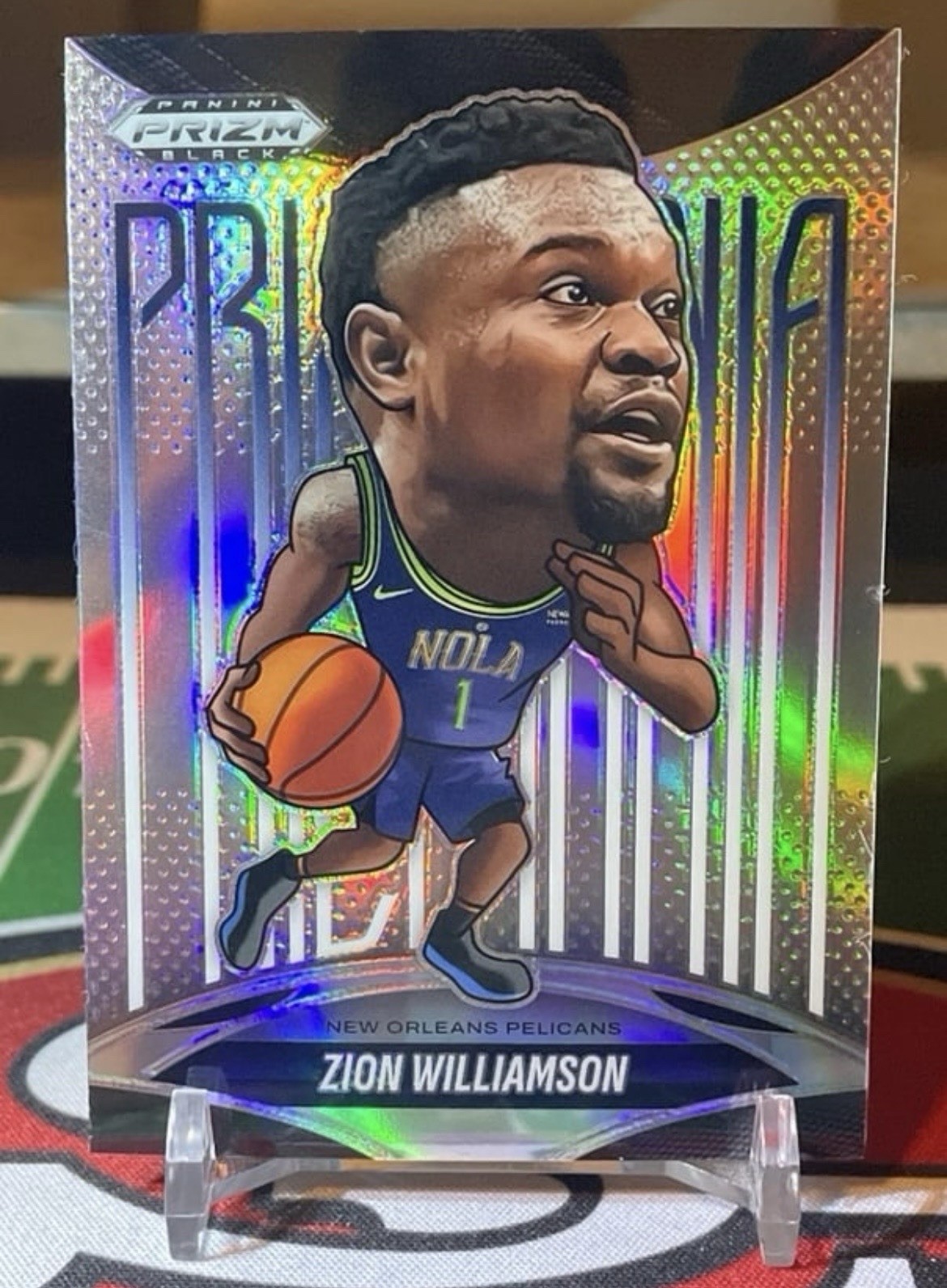 Zion Williamson 2024-25 Panini Prizm Black Prizmania No. 12
