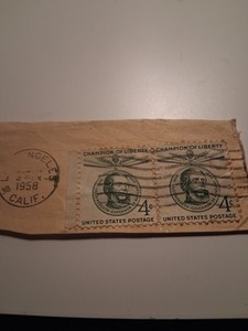 Vintage US Postage 4 Cent Stamp Freedom Of The Press 1958 Used Rare