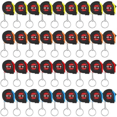 36 Pcs Father's Day Dad Gifts Mini Tape Measure Keychain Bulk Retractable Mea...