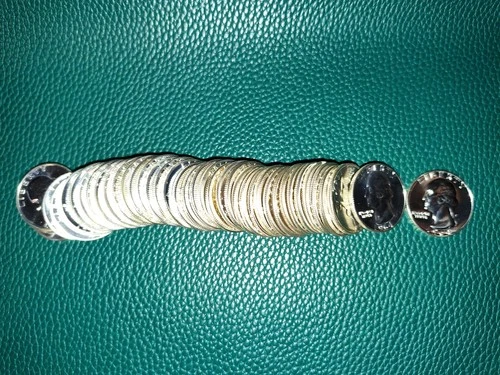 Roll of 40 1964 PROOF 90% Silver $10 Face Value Washington Quarters 25c