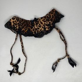 Agent Provocateur Molly Leopard Silk Suspender AP3 Medium