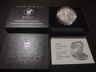 American Eagle 2021 W One OZ Silver Uncirculated Coin (BURNISHED) 21EGN OGP