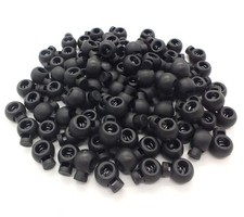 100 Pcs Plastic Spring Cord Lock,String Cord Locks Black,Spring Stop Toggle S...
