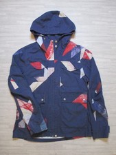 Pretty Green Jacket Mens Large Blue Union Jack UK GB Ripstop Windbreaker Liam