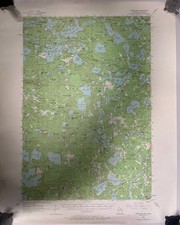 Vtg 1955 US Department Of The Interior Geological Survey Starlake WI MI Map (A5)