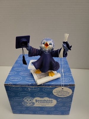 Sonshine Promises Cong3you Earned Your Wings Graduation Blue Bird Figurine
