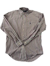 Ralph Lauren Classic Fit Purple Striped 15 M Dress Shirt