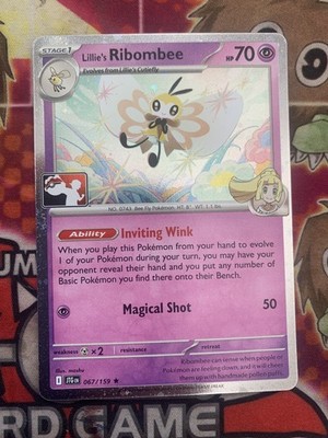 Lillie's Ribombee 067/159 Cosmos Holo Pokemon Play! Prize Pack Play Stamp 7