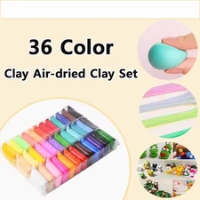 36 Color Light Soft Clay DIY Toys Air Dry Polymer Plasticine Safe Colorful ...