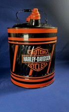 Vintage Harley Davidson Memorabilia Fuel Can W/handle And 14" Tall &times; 12"diameter