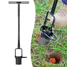 Sod Plugger Bulb Planter Tool Long Handle Serrated Grass Transplanter Dig