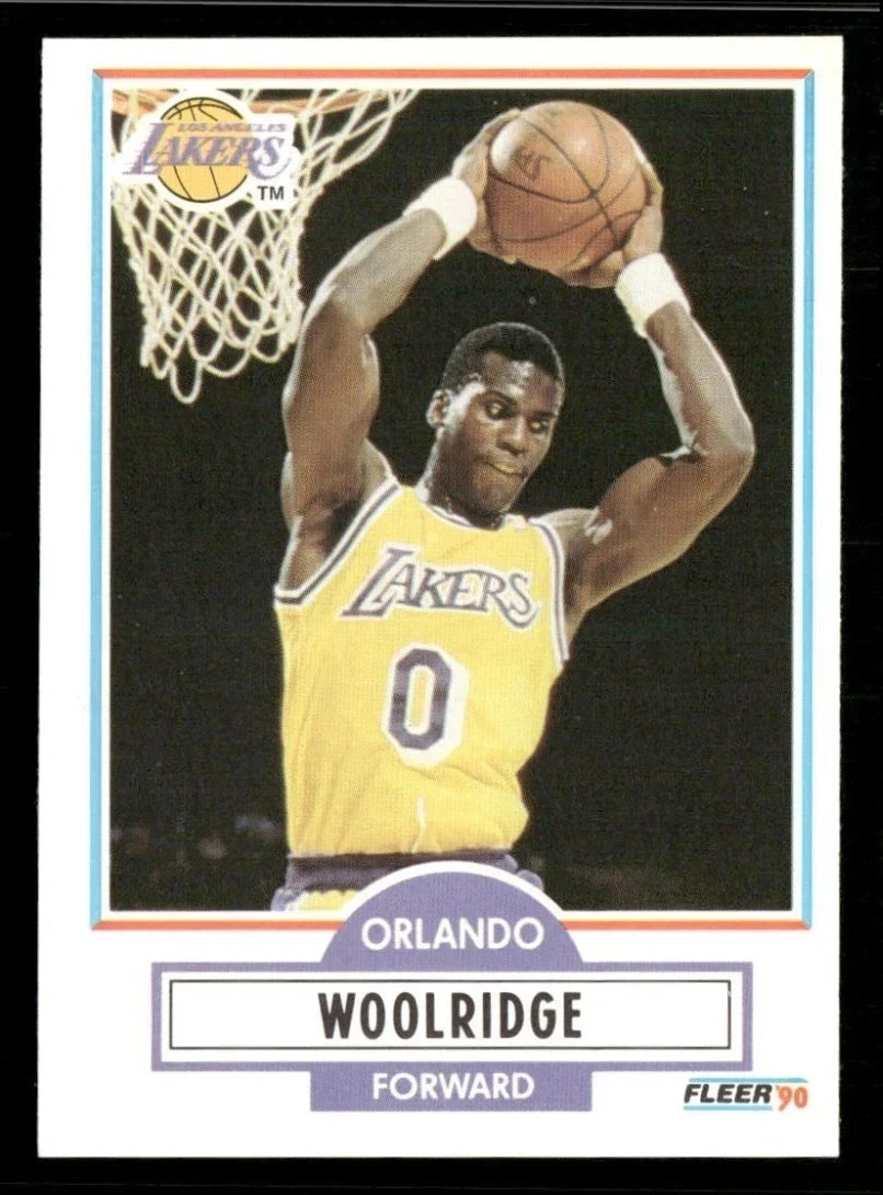 Orlando Woolridge 1990-91 Fleer #96 Los Angeles Lakers NBA Basketball Card
