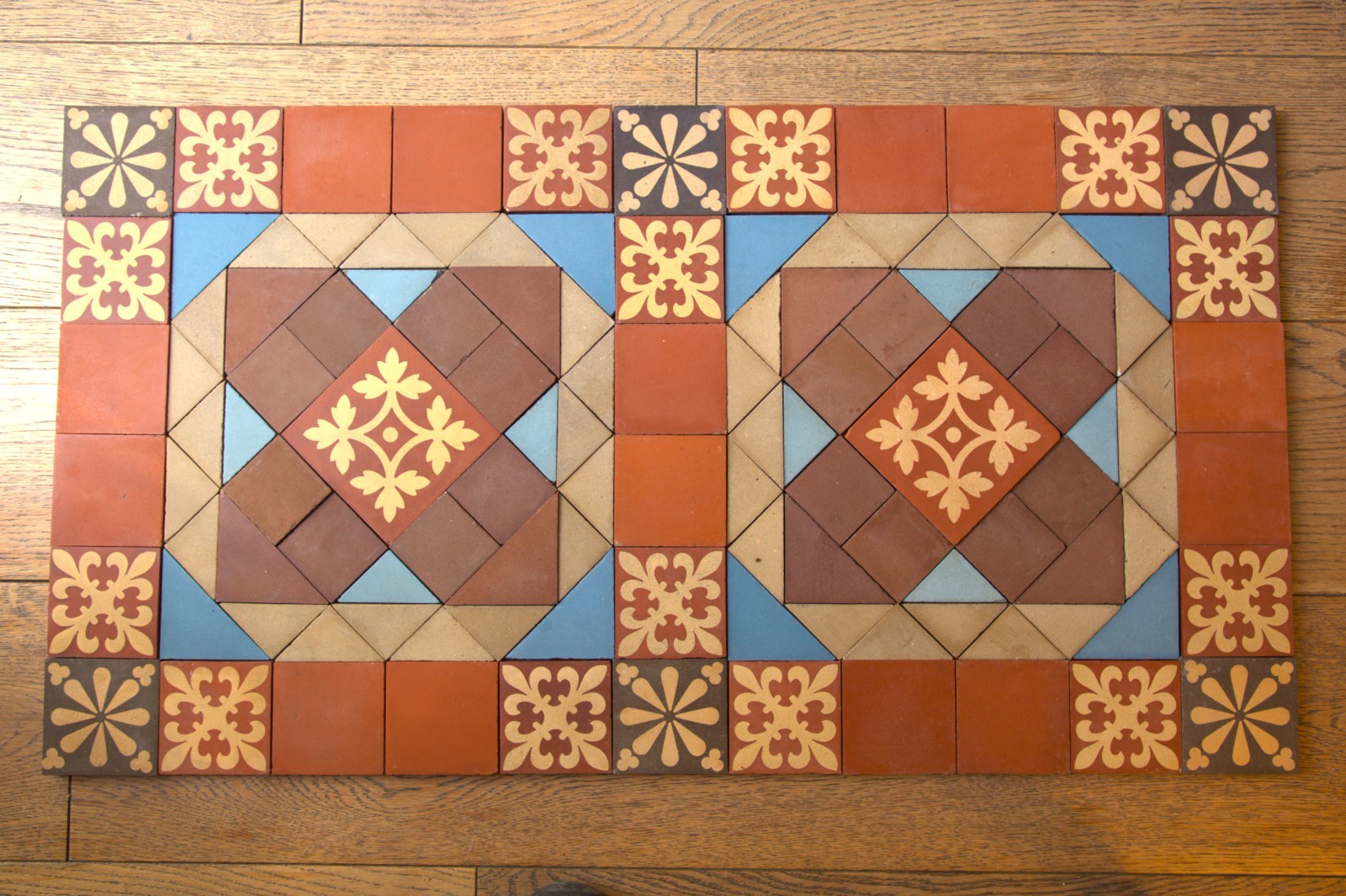 reclaimed victorian floor tiles
