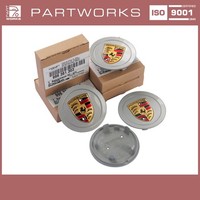 4X Radnabendeckel Original Porsche 911 996 Turbo S GT Silber Konkav