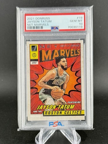 2021 PANINI DONRUSS NET MARVELS #19 JAYSON TATUM NET MARVELS PSA 10