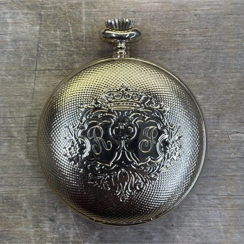 Le Gran Swiss Made Mechanical 17 Jewels Full Hunter Pocket Watch gold toned case