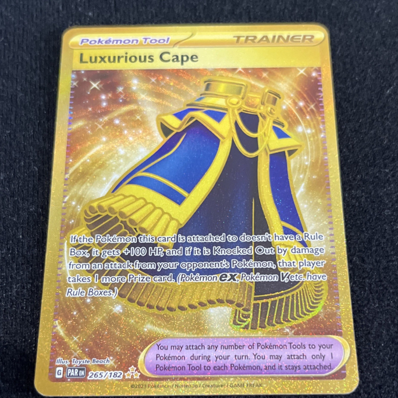 Pokémon TCG Luxurious Cape Hyper Rare Holo SV04 Paradox Rift 265/182 ENG