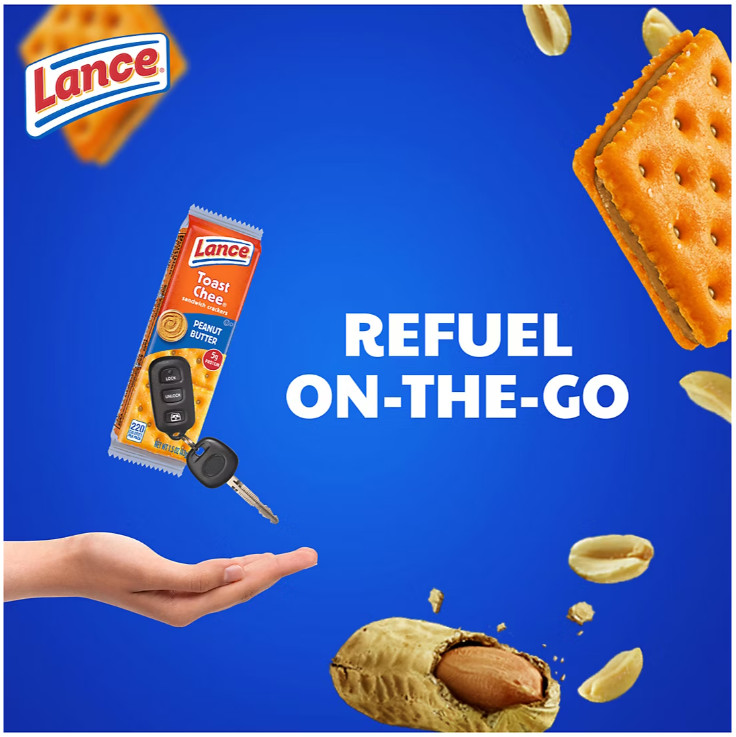Lance Toastchee Peanut Butter Crackers Individual Wrapped (1.52 Oz., 40 Ct.)