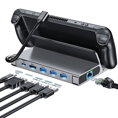 6in1 Multifunktions Dock Station für Steam Deck mit USB PD Power Delivery