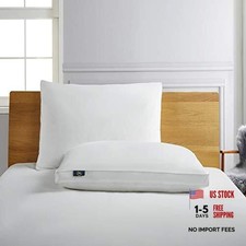 233 Thread Count White Goose Feather Down Fiber Pillows Jumbo Side Sleeper