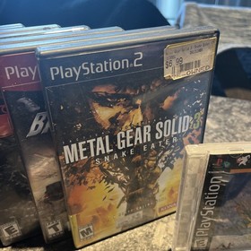 Sony PlayStation 2 Slim Console (SCPH-75001) 2 Wireless Controllers 10 Games