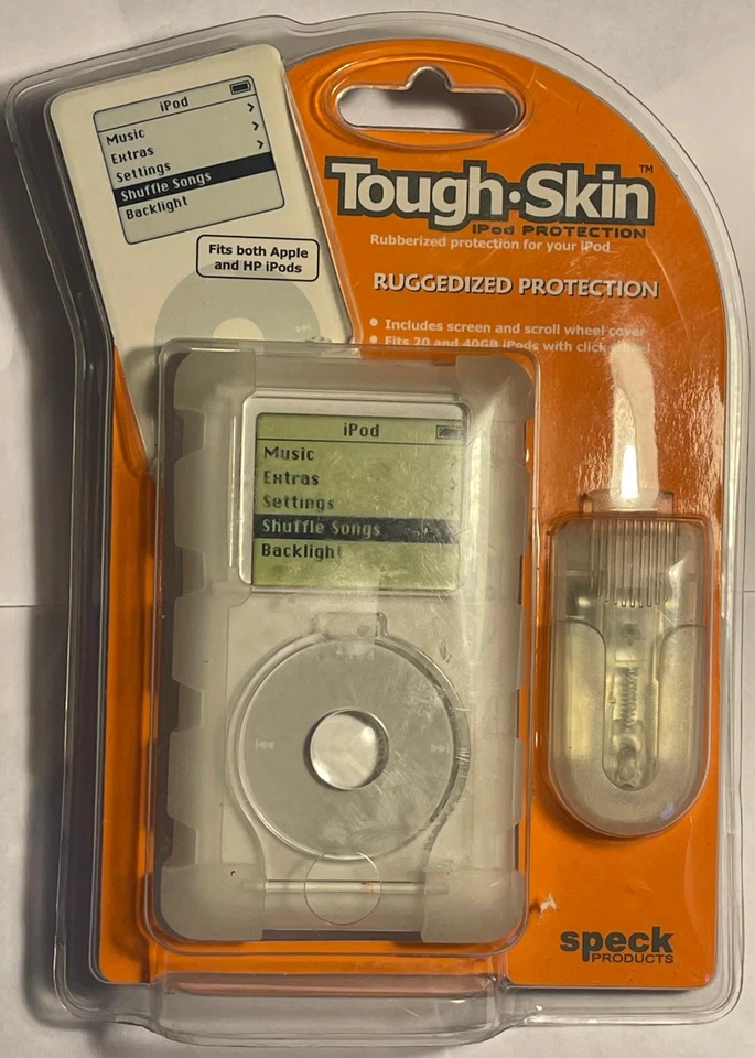 Protective Tough Rugged Skin iPod 20GB 40GB iPod Case Cover White With Belt Clip - Image 4 of 4