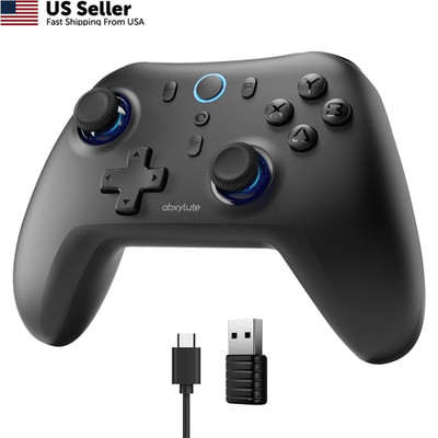 C6 Wireless PC Controller, Bluetooth Game Controller- 1000Hz Polling Black 