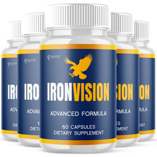  5 Pack Iron Vision Pills Support Healthy Eye Function IronVision 300 Capsules