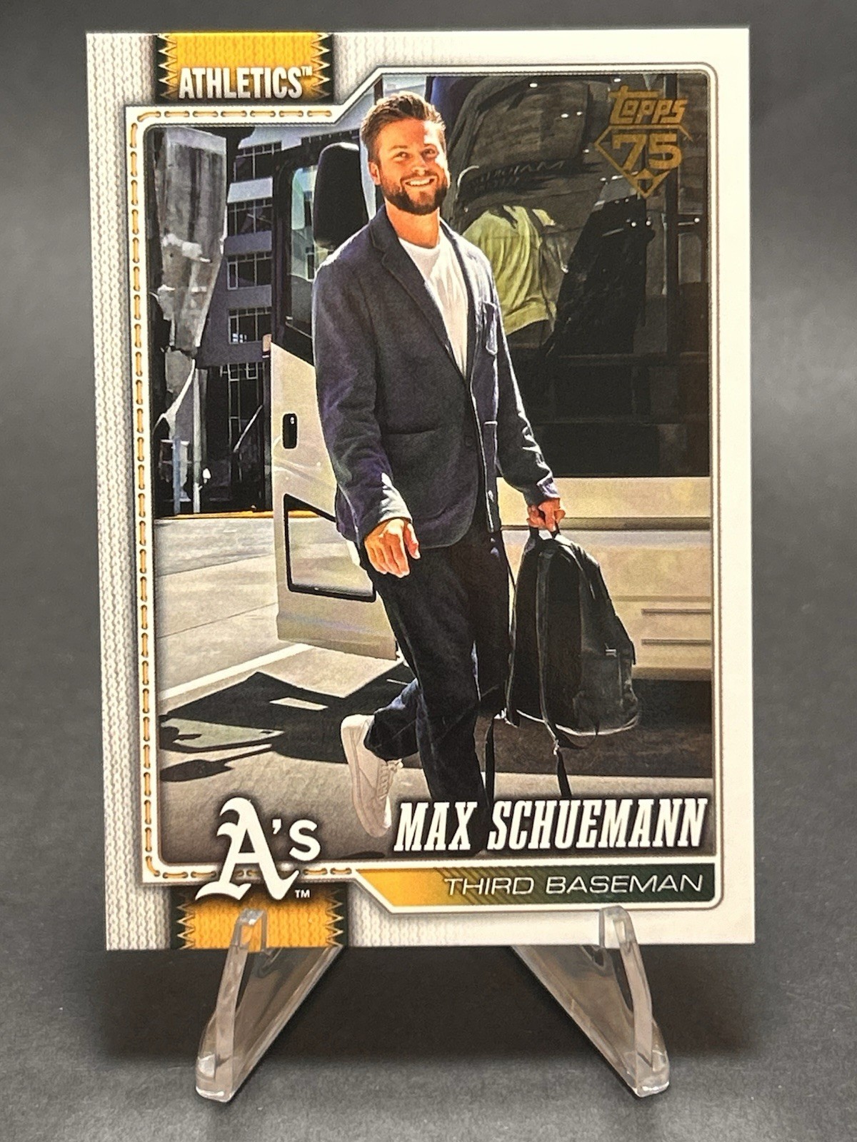 2026 Topps Series 1 Max Schuemann Golden Mirror Image Variation #225 Athletics