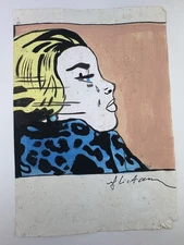 Roy Lichtenstein COA Art Painting Original Drawing Vintage Paper Signed