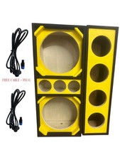 CHUCHERO BOX FOR SPEAKER OF 12" 4 DRIVER BOX BRAZILIAN STYLE FREE CABLE PLUGS