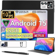 2026 Neu 10.1 Zoll Android 15 Tablet 22GB+256GB 8000mAh 1920*1200 Gaming …