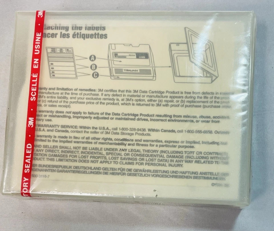 IMATION 3M TR-3 TRAVAN MINICARTRIDGE 1.6/3.2GB SEALED! - Image 3 of 3