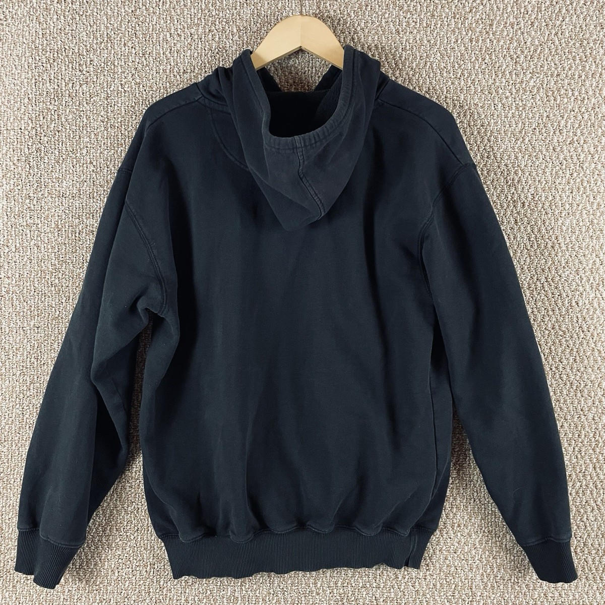 Vintage Google Hoodie L/XL Black Pullover Sweatshirt 90s Y2K Tech