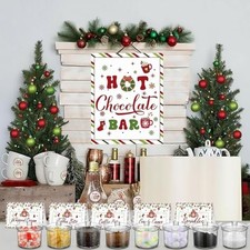 52 Pcs Christmas Hot Chocolate Bar Cocoa Bar Supplies 8 Acrylic Classic Color