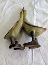 LOVING DUCKS HAND CARVED