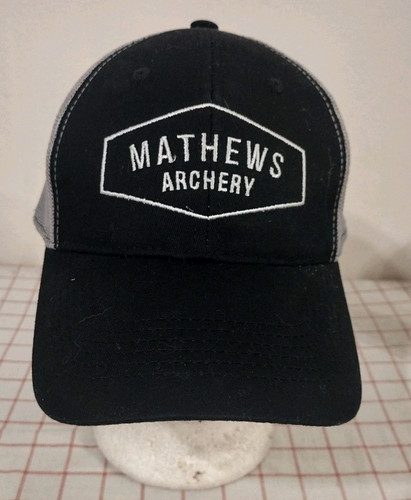 Cappello berretto camionista dipendente tiro con l'arco Mathews nero regolabile rete ricamata - Foto 2 di 6