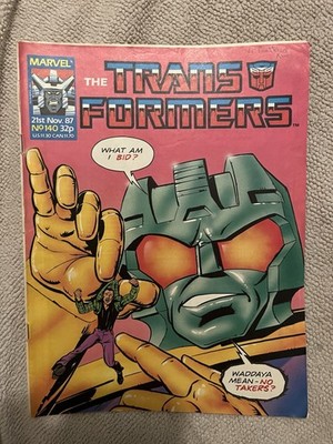 UK Marvel: The Transformers Comic No# 140 November 21st 1987 FN/VF